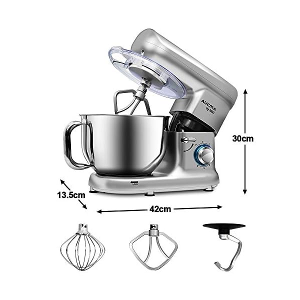 MIC Stand Mixer 5.5L Stainless Steel Blender 1500W 6 Speed Food Mixer for Baking Kitchen Electric with Mixing Bowl/Dough…