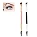 Double Ended Eyebrow Brushes Comb Set Eyebrow Makeup Kit Eyebrow Brush Comb Design Allows for Precision Application of Brow Powders, Waxes and Gels and Evenly Blends Product (2 Pack)