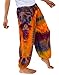 Treasures of Thailand Real Tie Dye Pants Unisex Harem Hippy Beach Casual Wear Orange