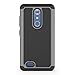 SYONER Shockproof Hybrid Rubber Dual Layer Defender Protective Phone Case Cover for Z981 / Z983 [Gray/Black]