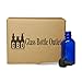 (12 Pack) 2 oz. Cobalt Boston Round with Black Glass Dropper