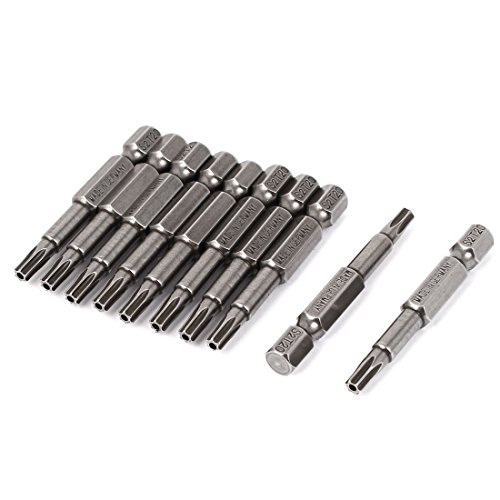 Click Here to See More Images uxcell 10 Pcs Hex Shank Magnetic 3.7mm TT20 Torx Security Screwdriver Bits