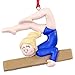 Personalized Gymnast Female Blonde Ornament - Free Personalization