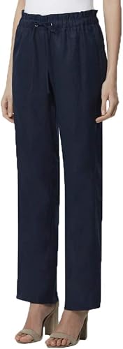 Tahari ASL Women's Linen Wide-Leg Pants 