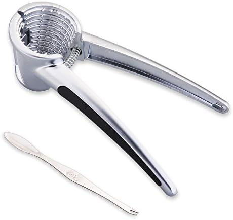 Nut Cracker Tool Walnut Cracker with 2-Rubber Grips.Works Great on Walnuts,Pecan Nuts,Hazelnuts,Almonds,Brazil Nuts or other Nuts,Nutcracker and 1 Picks,Zinc Alloy Sheller(14oz,Not Broken)