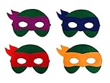 JDProvisions 12 Pieces Superheroes Party Fun Cosplay Felt Masks for Boys Girls (TMNT)