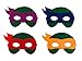 JDProvisions 12 Pieces Superheroes Party Fun Cosplay Felt Masks for Boys Girls (TMNT)