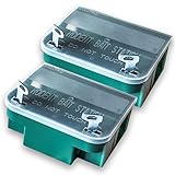 Venditor 2 Pack Rat Bait Station with 4 Keys Heavy Duty Locking Rodent Bait Station with 2 Bonus Charcoal Odor Removal Bags + Free User Guide