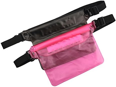 Waterproof Cell Phone Carry Cases, Smart Wind Waterproof Fanny Pouch Dry Bag with Waist Strap Anti Dust/Dirty Pockets Perfect for Boating Swimming Snorkeling Kayaking Beach Pool Water Parks (2 Pack)