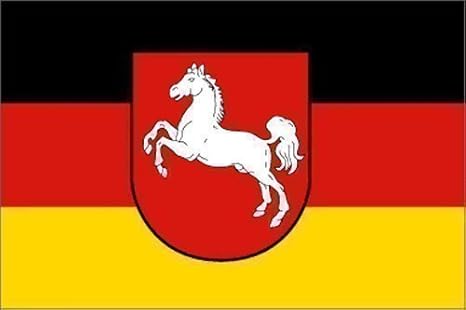 Fahne Niedersachsen Wappen Flagge Grosse Ca 90x150 Cm Ordentliche Stoffqualitat Keine Hauchdunne Chinaware Stoffgewicht Ca 90 Gr M2 Amazon De Garten
