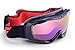 LW OTG Ski Goggles,for Men Women Adult,Skating Snowboard Eyewear Use Dual PC Uv Proof Lenses with Mirror Coating Anti-fog - Helmet Compatible with Extra Long Adjustable Strap[BLACK]