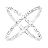 Sterling Silver Pave CZ 