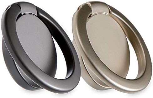 KETIA Phone Ring Stand Holder- [2 Pack] - 360°Rotation 180°Flip Cell Phone Finger Kickstand, Swivel Ring Buckle for Universal Phones - Fit Magnetic Car Mount
