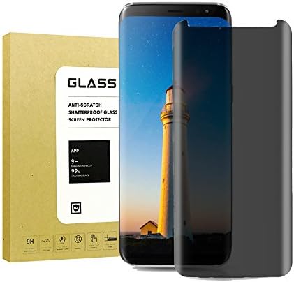 Samsung Galaxy S8 Plus Tempered Glass Screen Protector Privacy Anti-Spy,Penacase[Bubble-Free][9H Hardness ] Anti-Scratch Case Friendly Screen Protector for Galaxy S8 Plus