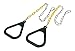 Squirrel Products Trapeze Gym Rings with Chains - Plastic Coated Chains - Swingset Replacements & Additions - Children Ages 3 Years & Older