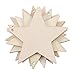Tatuo 50 Pieces Large Wooden Star Cutouts Wood Ornaments for Crafts Unfinished Hanging Christmas Ornaments with Ropes for Embellishments, Wedding, DIY, Festival