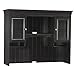 Bush Furniture Fairview Computer Desk with Hutch and Drawers, Antique Black