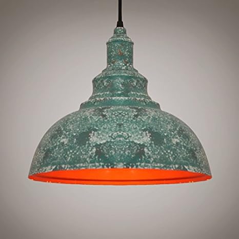 Dome Pendant Light Litfad Industrial Rust Iron Retro Vintage Old
