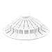 DANCO Universal Bathroom Bathtub Suction Cup Hair Catcher Strainer and Snare | Fits Lift & Turn, Push Button & Trip Lever Bathtub Drains | White (10771)