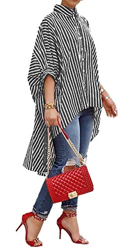Speedle women oversized striped shirts - 3/4 sleeves high low but…