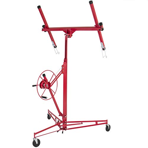 Best Choice Products SKY640 Drywall 11' Lift Panel Hoist Dry Wall Jack Lifter Construction Tools, Large, Red - Image 3