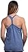 Ann Arbor T-shirt Co. Rosie The Lifter | Cute Workout Exercise Lifting Women Kettlebell Racerback Tank-(Racerback,M) Vintage Blue
