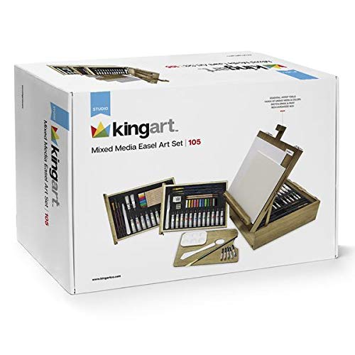 KINGART 129 Mixed Media Easel Art Kit-Set of 105 Kit-105 Piece