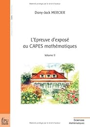 L' épreuve d'exposé au CAPES mathématiques