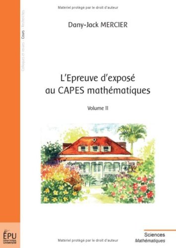L' épreuve d'exposé au CAPES mathématiques