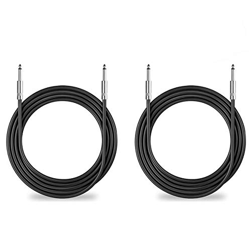 TS-Lautsprecherkabel, 3 m, 0,6 cm bis 0,6 cm, True 12 AWG für DJ PA, 2 Stück