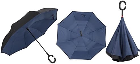 Hengzhi Double Layer Inverted Umbrella Car and Outdoor Folding Reverse Windproof UV Big Straight Umbrella (15#)