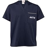 NFL Solid Top Medical Scrub (Seattle Seahawks, Large)
