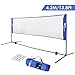 amzdeal Badminton Net 14FT Portable Net for Kids Volleyball, Tennis, Pickleball, Adjustable Height 34