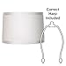 Off White Fabric Drum Shade 15x16x11 (Spider)