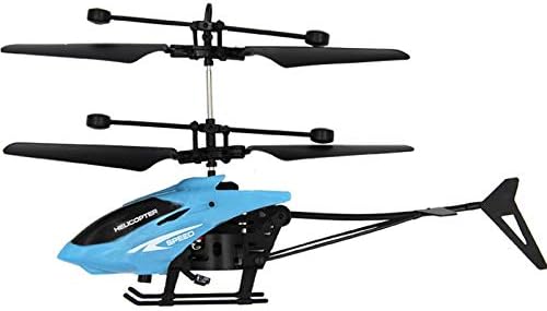 WowPower RC Infraed Helicopter, Miniature Indoor Flying Remote Control Helicopter Toy Recharge Protection-Crash Resistance for Kids Adults (Blue)