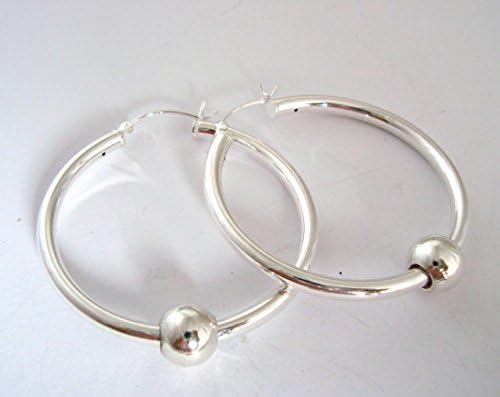 1.5 inches Cape Cod Sterling silver hoop earrings EB04