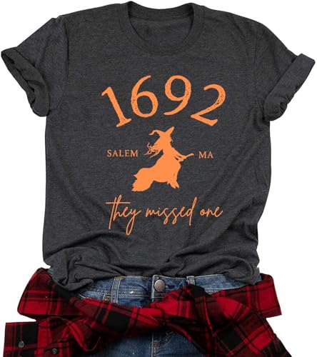 Women Salem Witch Tshirt 1692 Graphic Tee