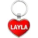 Metal Keychain Key Chain Ring I Love Heart Name L-M - Lucy