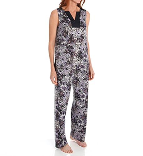 Midnight by Carole Hochman Women's Plus Size Floral Escape Pajama