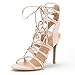 DREAM PAIRS STRAWS Women's New Strappy Gladiator High Heel Sandals Lace Up Open Toe Lady Ankle Shoes