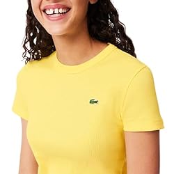Lacoste Womens Crew Neck Short Sleeve Slim Fit