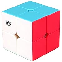 TANCH Speed Cube stickerless 2X2X2 Magic Cube Puzzle Toy for Kids & Adults (colorful)