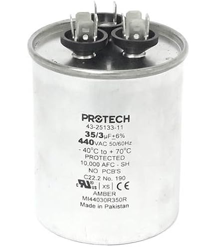 2-Pack 35/5 MFD 440 Volt Dual Round Run Capacitor