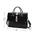 ECOSUSI Messenger Bag for Men 15.6 inch Laptop Briefcase Bag PU Leather Computer Messenger Shoulder Bag with Front & Back Pockets, Black