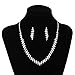 Bridal Wedding Pageant Jewelry Rhinestone Necklace Earring Set