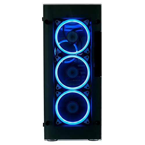 CUK Stratos VR Ready Gamer PC (AMD Ryzen 7 2700, 16GB RAM, 512GB NVMe SSD, Radeon RX 580 4GB, 500W Bronze PSU, Windows 10) Gaming Desktop Computer with 7 RGB Lotus Fans