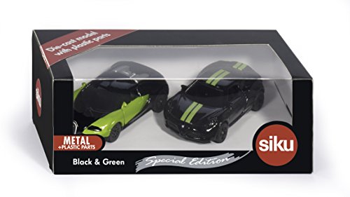 Siku 6309, Sportwagen Set, Spezialedition, Metall/Kunststoff, Grün/Schwarz – Bild 2