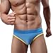 Outtop (TM) Men's Sexy Lycra Mesh Bulge Sexy Low Rise Jock Straps Briefs Thong Shorts Underpants (L, Blue) (L, Blue)