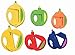 TECH-P 9 PCS Bag Holder Food Storage Fruit Pattern Bag Clips Round Sealer-(3 Large+3 Medium+3 Small)