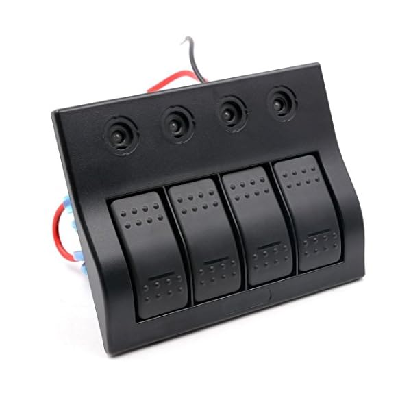 Boddenly-Digital-Voltmeter-4-Gang-Marine-Boat-Car-Switch-Panel-Toggle-Switches-Water-resistant-Enclosed-Rocker-Switch